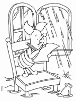 A coloring page of winnie the pooh - piglet